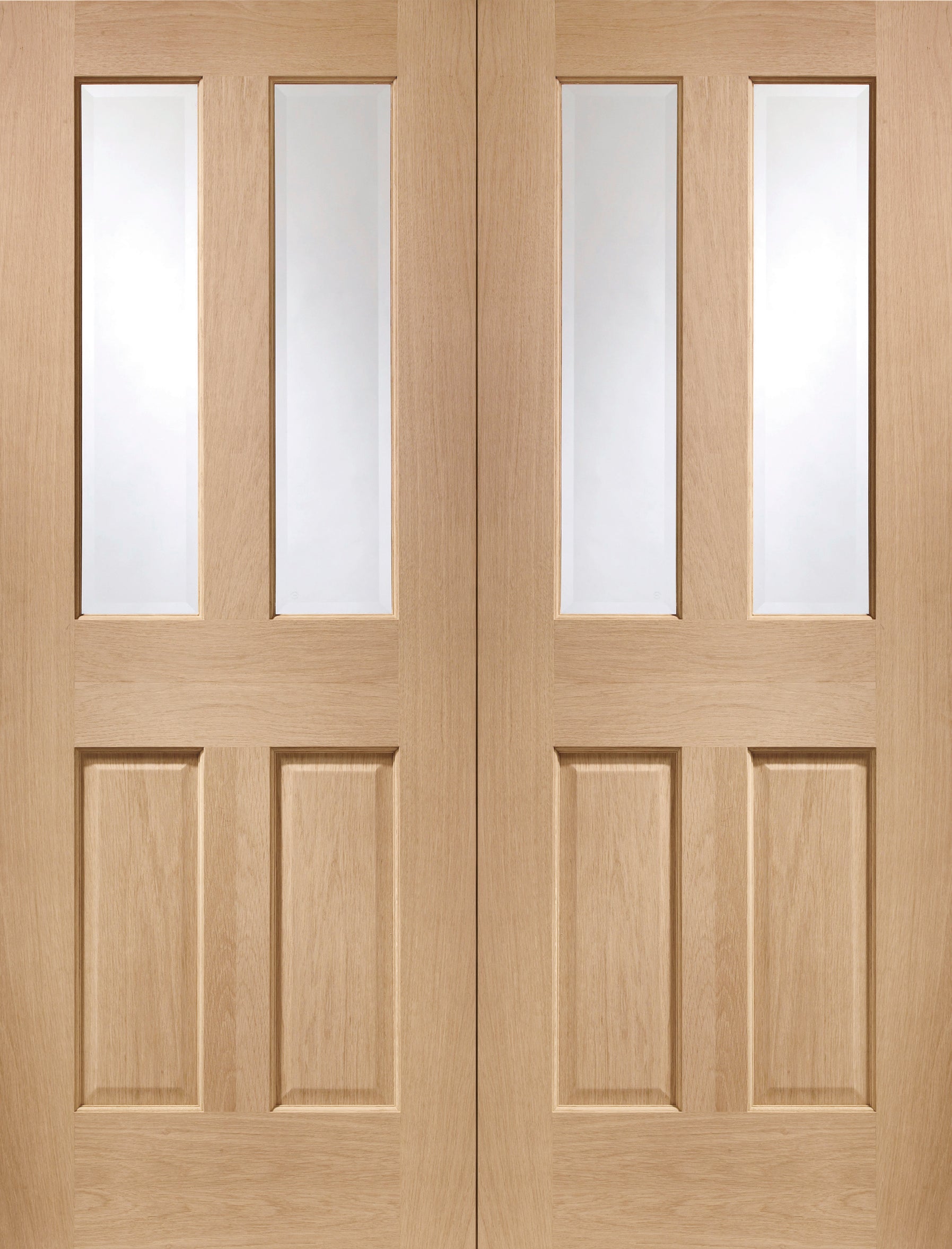 Oak Malton CBG pair pre-finished internal doors, FSC certified, for UK homes in Sheffield, Chesterfield, Derby
