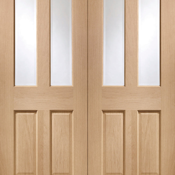 Oak Malton CBG pair pre-finished internal doors, FSC certified, for UK homes in Sheffield, Chesterfield, Derby