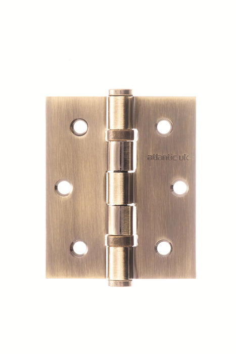 Atlantic Ball Bearing Hinges 3" x 2.5" x 2.5mm - Antique Brass