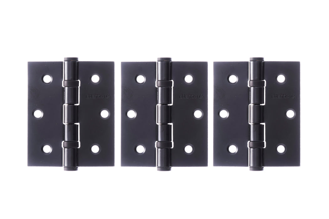 Atlantic Ball Bearing Hinges 3" x 2.5" x 2.5mm - Matt Black