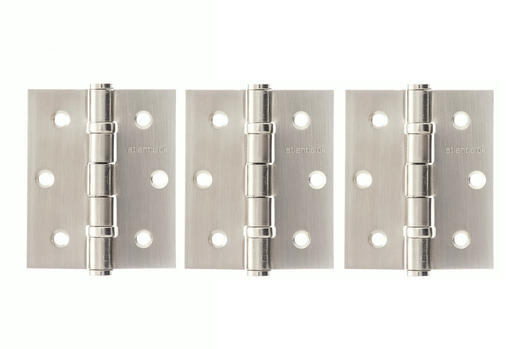 Atlantic Ball Bearing Hinges 3" x 2.5" x 2.5mm - Satin Nickel