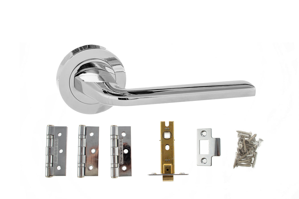 Atlantic Surf Dorpac Bundle (3" Latch, 3"x2" Hingesx3) - Polished Chrome