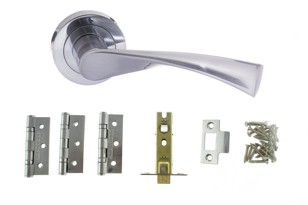 Atlantic Colorado Dorpac Bundle (2.5" Latch, 3"x2" Hingesx3) - Satin Chrome