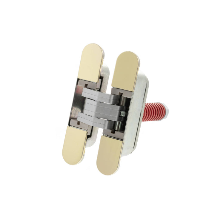 AGB Eclipse 3.2 Heavy Duty Self-Close Concealed Hinge for 60kg door - Polished Brass