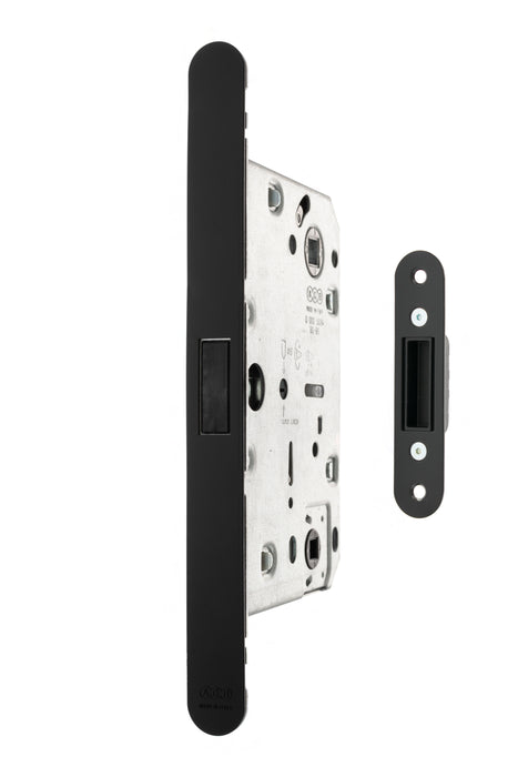 AGB Revolution XT Magnetic Bathroom Lock 60mm backset - Matt Black