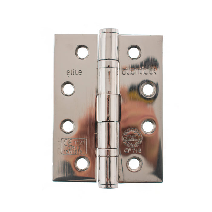 Atlantic Ball Bearing Hinges Grade 13 Fire Rated 4" x 3" x 3mm - Polished Stainless Steel