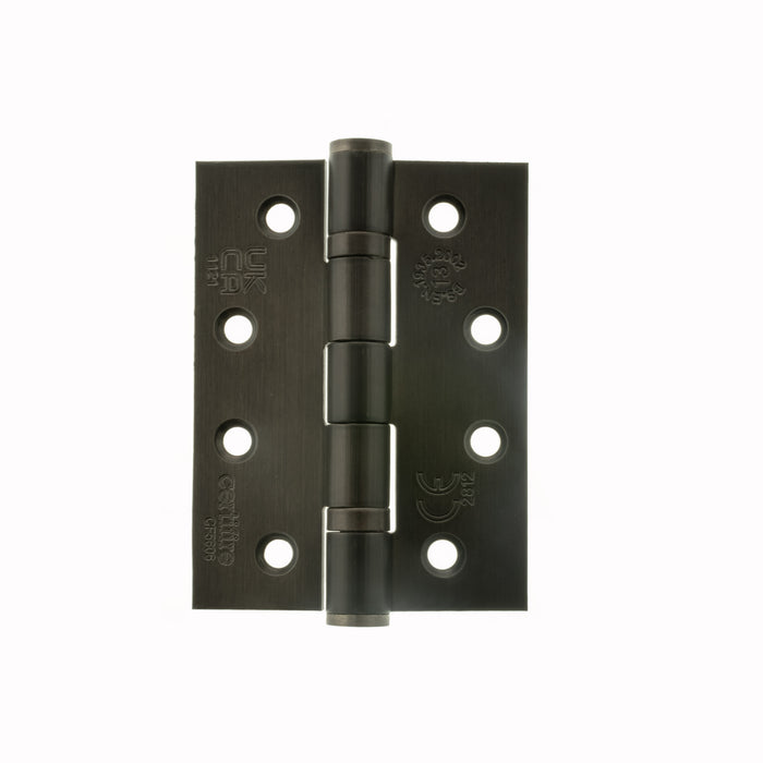 Atlantic Ball Bearing Hinges Grade 13 Fire Rated 4" x 3" x 3mm - Urban Dark Bronze