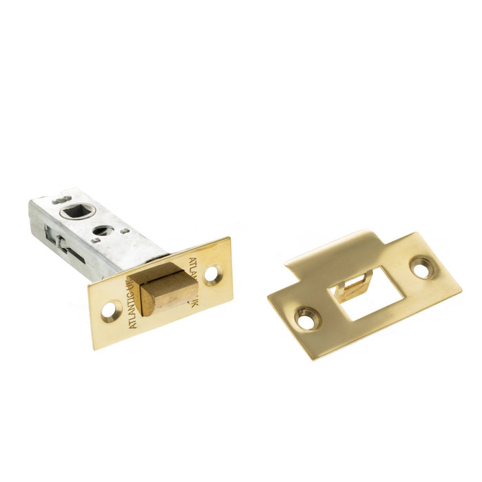 Heavy Duty Bolt Through Tubular Latch 3'' - Raw Brass