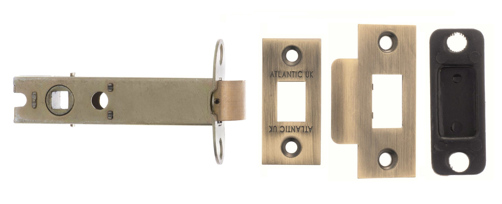 Atlantic Heavy Duty Bolt Through Tubular Latch 4" - Matt Antique Brass