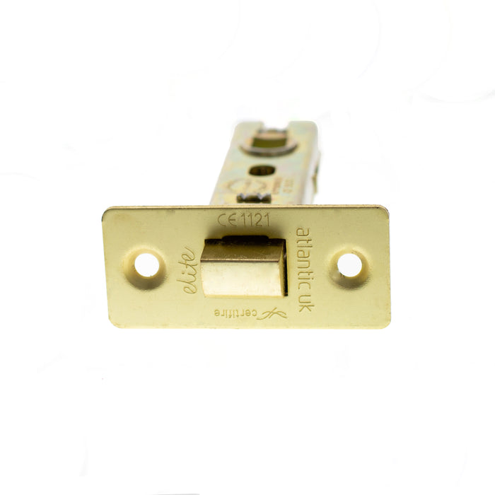 Atlantic Fire-Rated CE Marked Bolt Through Tubular Latch 3" - Satin Brass