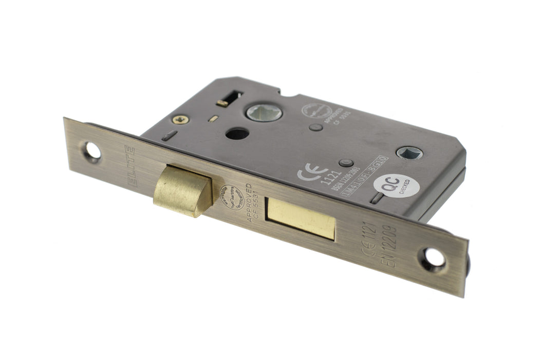 Atlantic Bathroom Lock CE 2.5" - Antique Brass