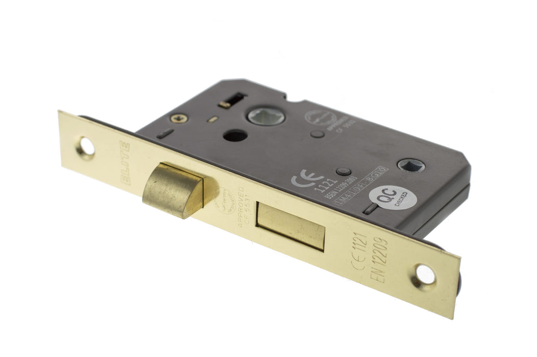 Atlantic Bathroom Lock CE 2.5" - Polished Brass