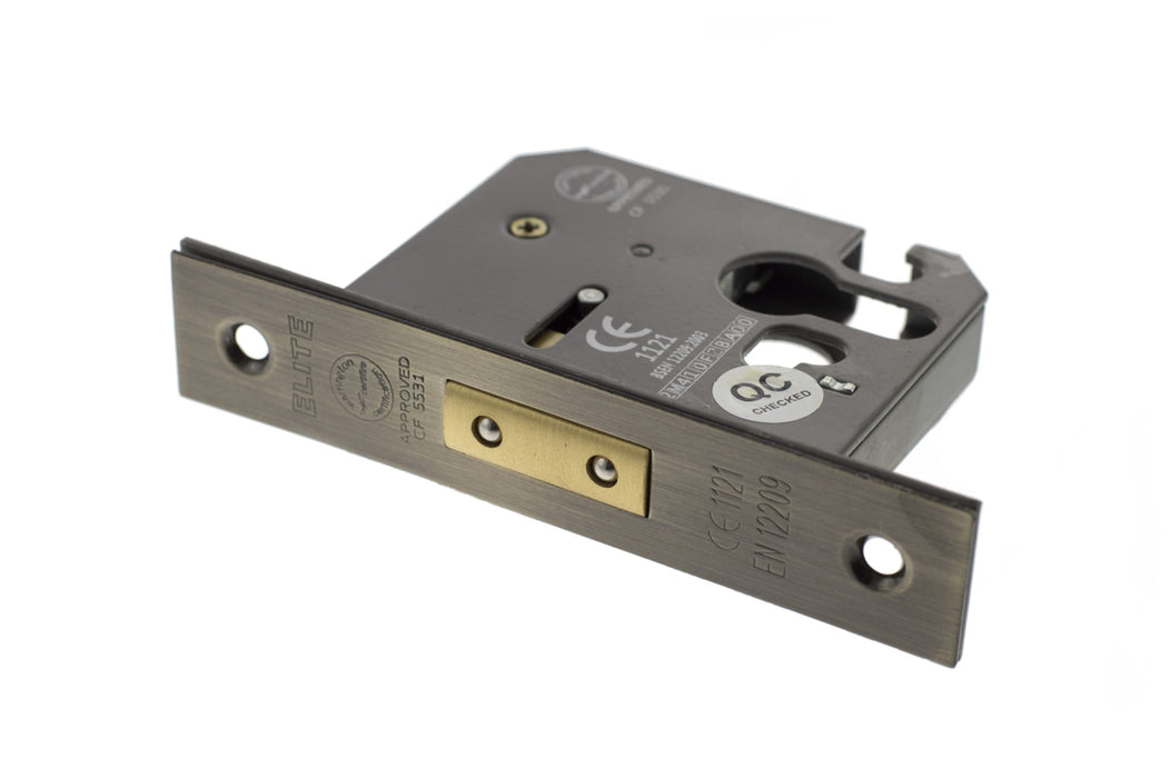 Atlantic Euro Deadlock CE 2.5" - Antique Brass