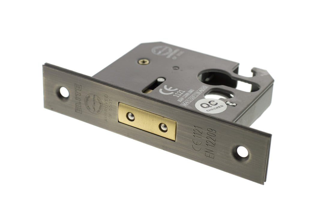 Atlantic Euro Deadlock CE 2.5" - Matt Antique Brass