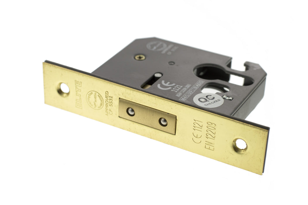 Atlantic Euro Deadlock CE 2.5" - Polished Brass