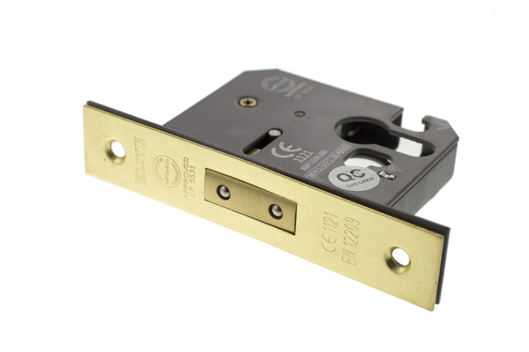 Atlantic Euro Deadlock CE 2.5" - Satin Brass