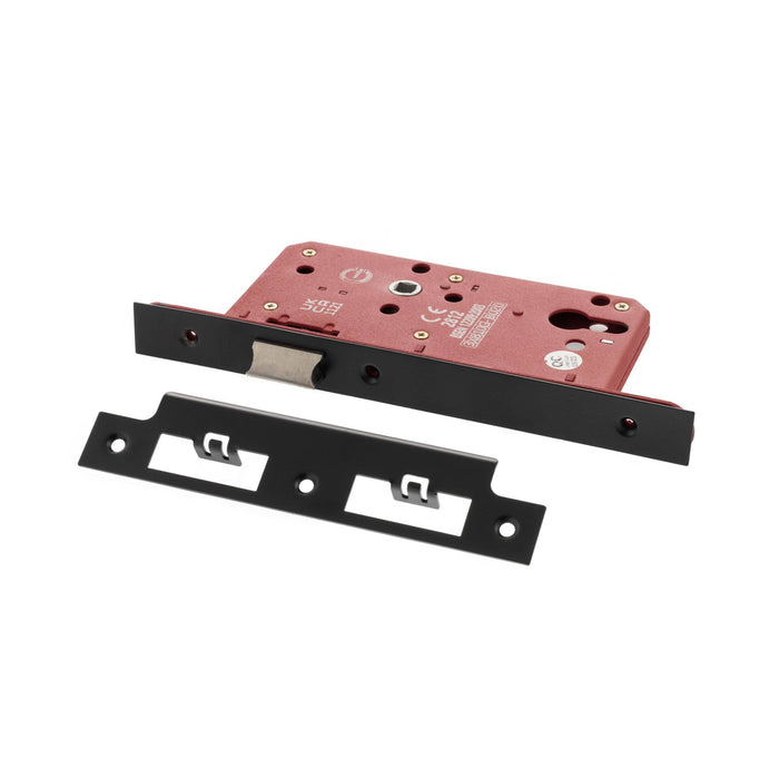 Atlantic DIN Latch 60mm backset - Matt Black