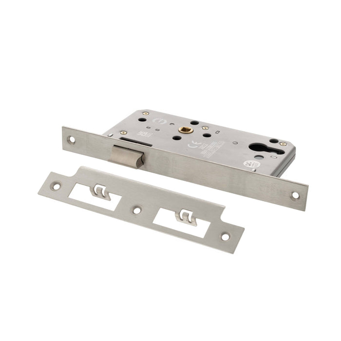 Atlantic DIN Latch 60mm backset - Satin Stainless Steel