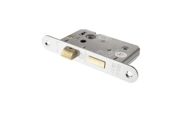 Atlantic Radius Corner Bathroom Lock CE 3" - Satin Chrome