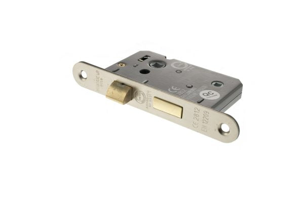 Atlantic Radius Corner Bathroom Lock CE 3" - Satin Nickel