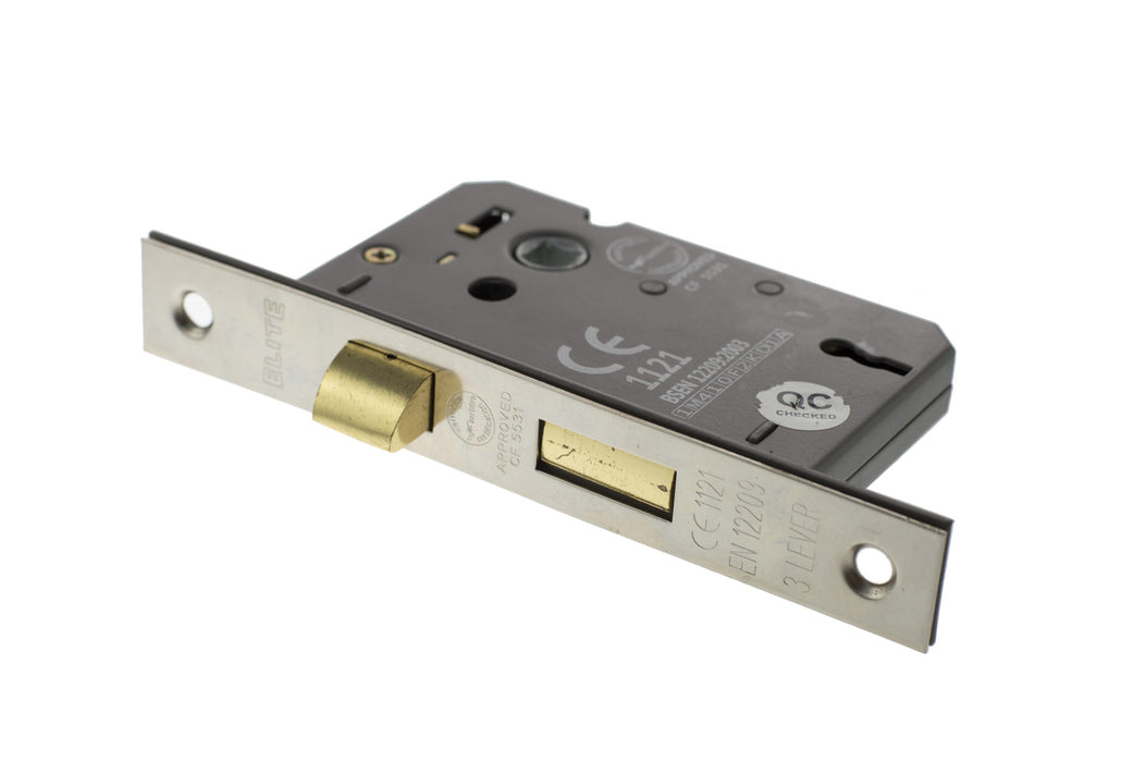 Atlantic 3 Lever Key Sashlock CE 2.5" - Polished Nickel