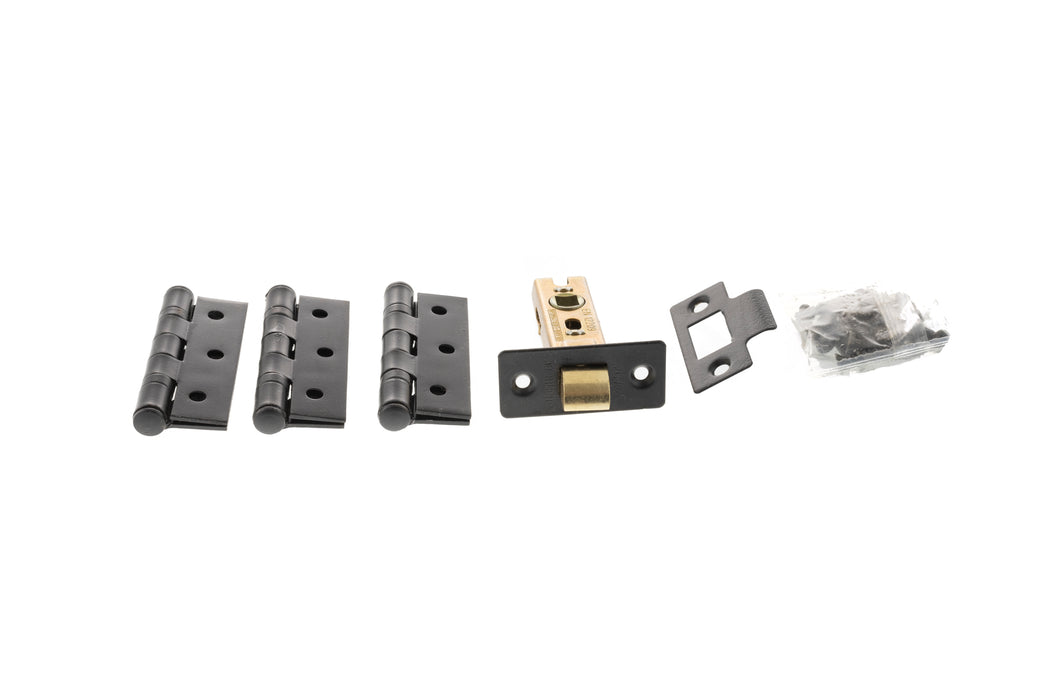 Atlantic Latch Pack CE 2.5" (Latch x1) + 3"x2" (Hinge x3) - Matt Black