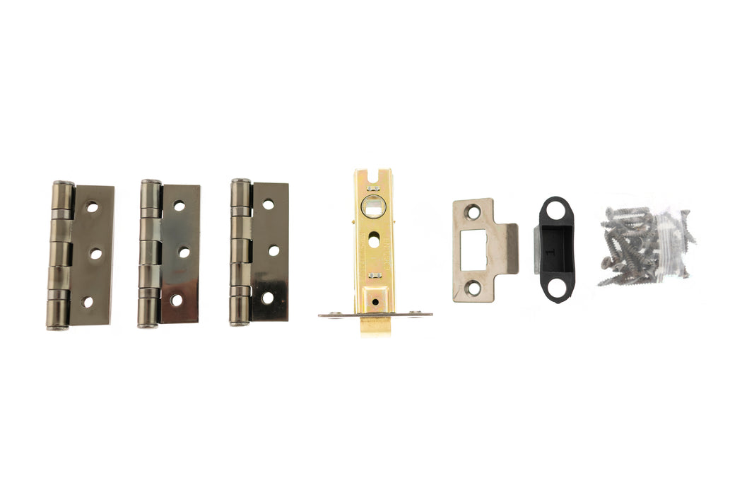 Atlantic Latch Pack CE 3" (Latch x1) + 3"x2" (Hinge x3) - Black Nickel