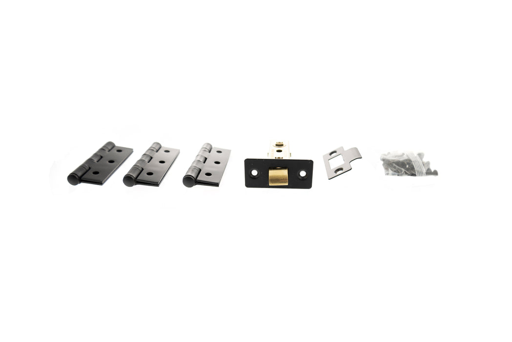 Atlantic Latch Pack CE 3" (Latch x1) + 3"x2" (Hinge x3) - Matt Black