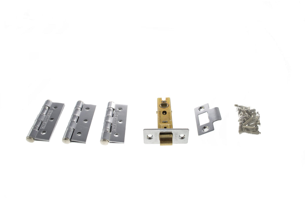 Atlantic Latch Pack CE 3" (Latch x1) + 3"x2" (Hinge x3) - Polished Chrome