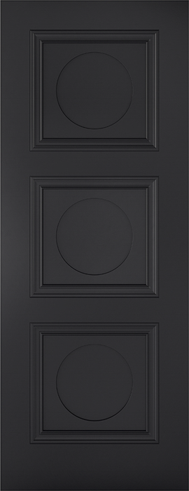 Black Antwerp 3 Panel Primed Internal Door