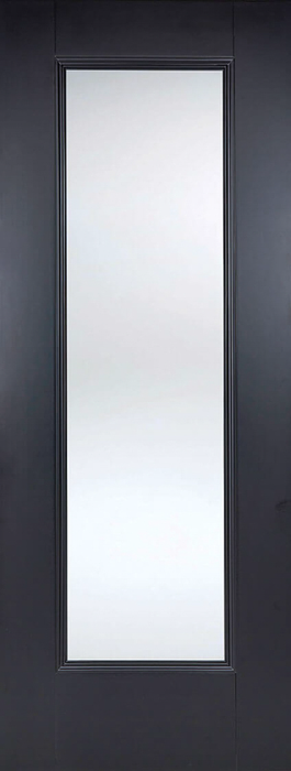 Black Eindhoven Glazed 1 Light Primed Internal Door