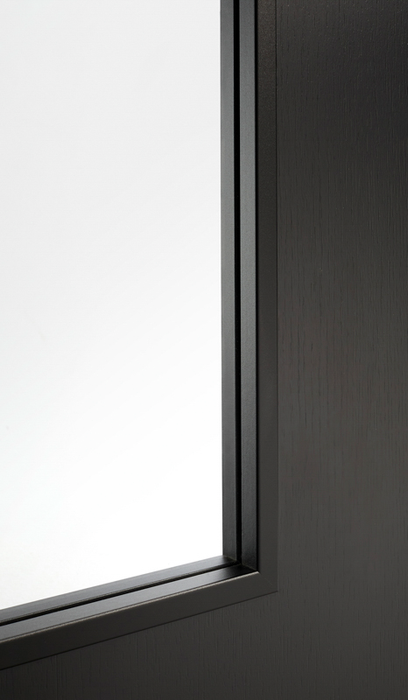 Black Laminate Monaco Glazed Pre-Finished Internal Door