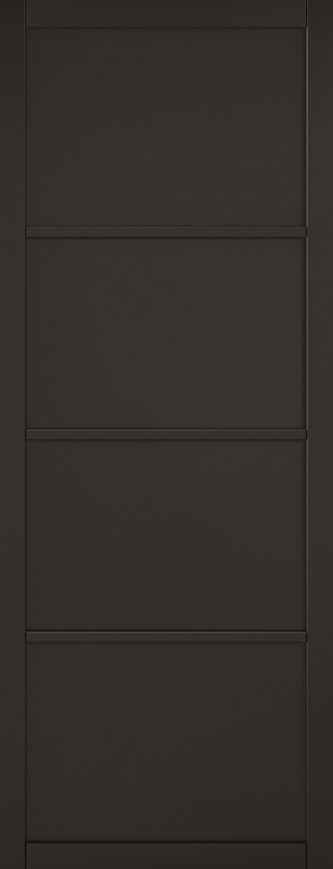 Black Soho 4 Panel Door UK | Industrial Pre-Finished | Understated ...