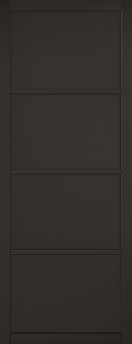 Black Soho 4 Panel Pre-Finished Internal Door