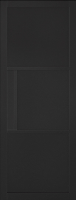 Black Tribeca 3 Panel Pre-Finished Internal Door