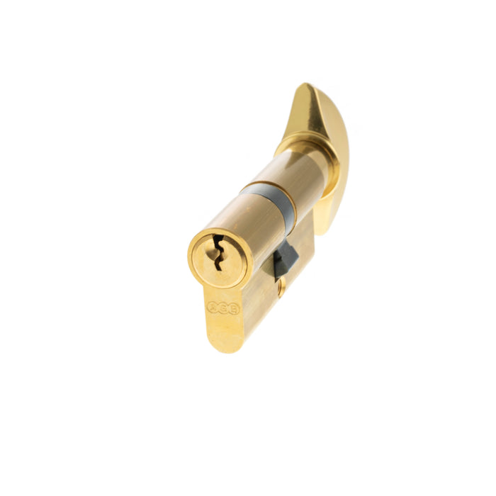 AGB 5 Pin Key to Turn Euro Cylinder 30-30mm (60mm) - Polished Brass