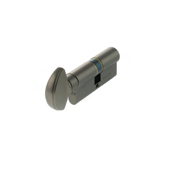 AGB Euro Profile 5 Pin Cylinder Key to Turn 35-35mm (70mm) - Black Nickel