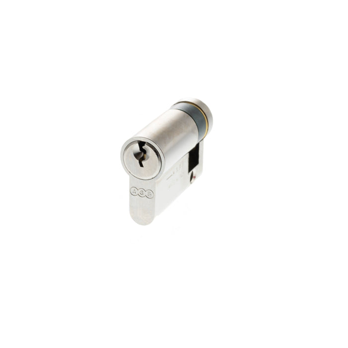 AGB 5 Pin Single Euro Cylinder 35-10mm (45mm) - Polished Chrome