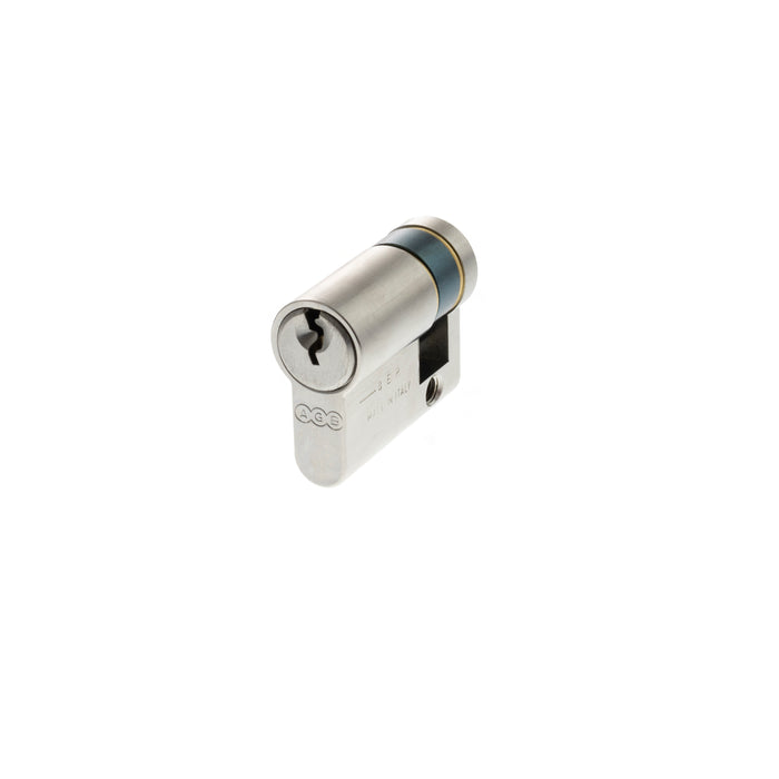 AGB 5 Pin Single Euro Cylinder 35-10mm (45mm) - Satin Chrome