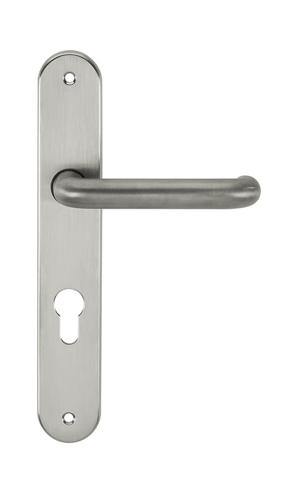 CleanTouch Anti-Bac RTD Safety Lever on Round Euro Backplate - Satin Chrome