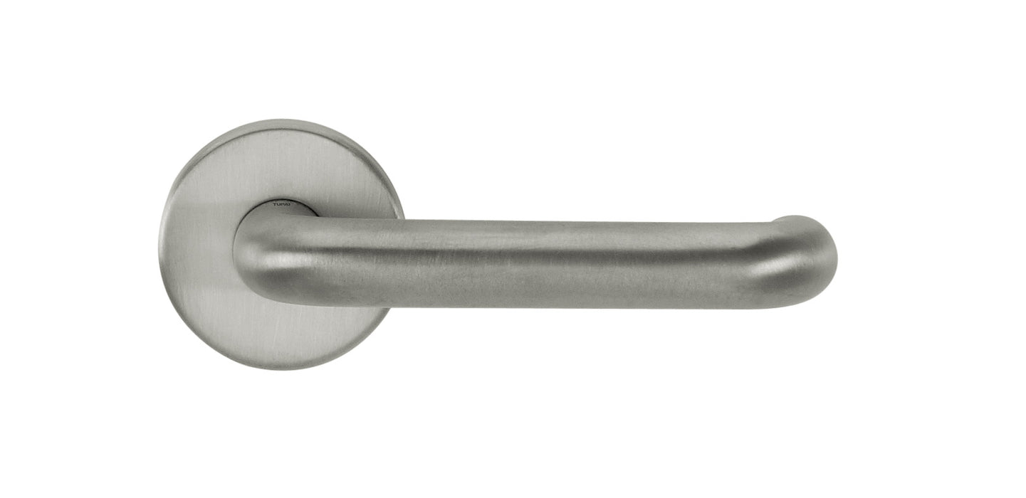 CleanTouch Anti-Bac RTD Safety Lever on Round Rose - Satin Chrome