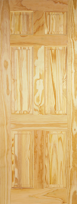 Clear Pine 6 Panel Unfinished Internal Door