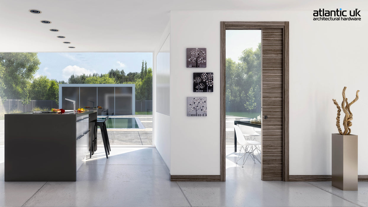 Ermetika EvoKit Pocket Door System 1026x2040 Door 125mm WT - Raw Wood