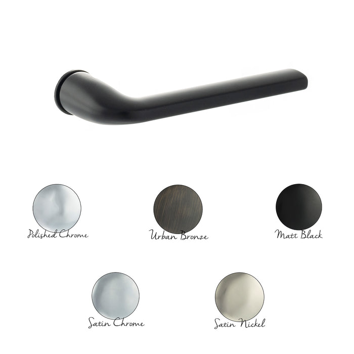 Forme Milly Lever Door Handle on Concealed Round Rose - Satin Nickel