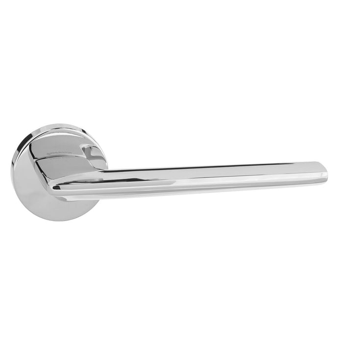 Forme Boston Lever Door Handle on Minimal Round Rose - Polished Chrome