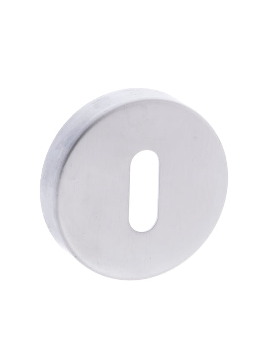 CleanTouch Anti-Bac Key Escutcheons on Minimal Round Rose - Satin Chrome