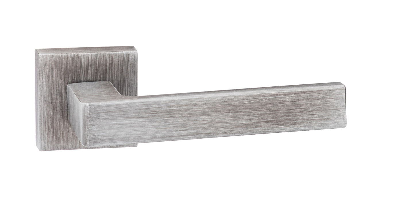 Forme Asti Lever Door Handle on Minimal Square Rose - Urban Graphite