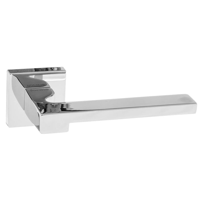 LIMITED EDITION Forme Ginevra Lever Door Handle on Minimal Square Rose - Polished Chrome