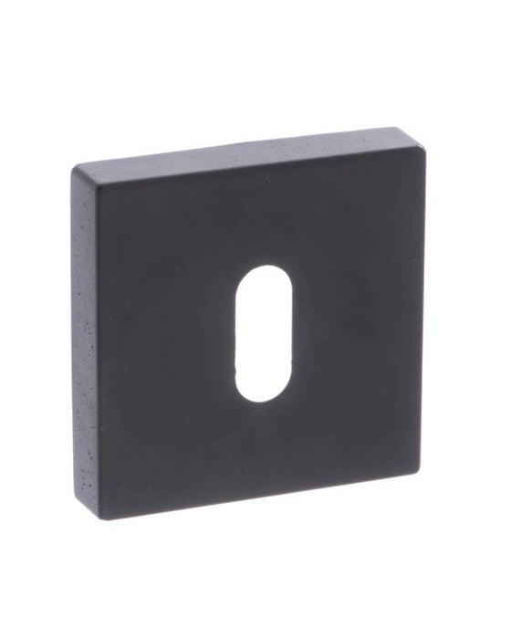 STATUS Key Escutcheons on S4 Square Rose - Matt Black