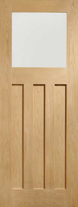 Oak DX Obscure Glass Pre-Finished Internal Door